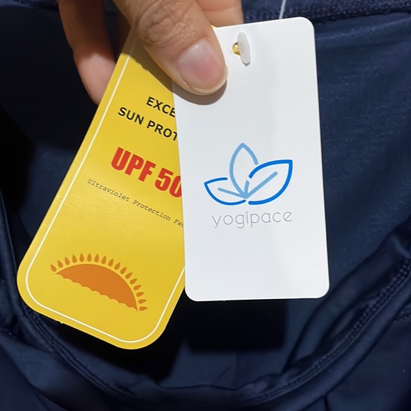 NWT yogipace navy blue size XXL skort UPF 50+ sun protection side & back pockets - Picture 13 of 14